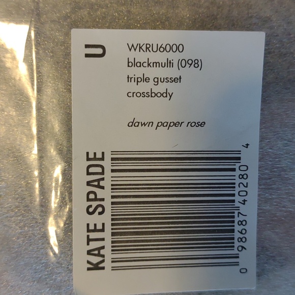 🐻KATE SPADE Dawn Paper Rose Triple Gusset Crossbody in Black Floral - Picture 13 of 16